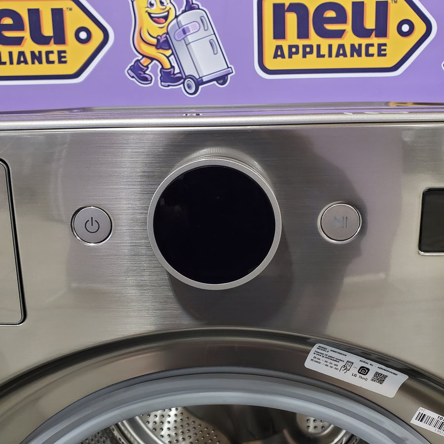 LG 4.5 cu. ft. Smart Front Load Washer with TurboWash® 360° and ezDispense® WM5700HVA - Scratch & Dent (Moderate) and 7.4 cu. ft. Ultra Large Capacity Smart Front Load Electric Dryer with Built-In Intelligence & TurboSteam® 16275 - DLEX6700B - Open Box