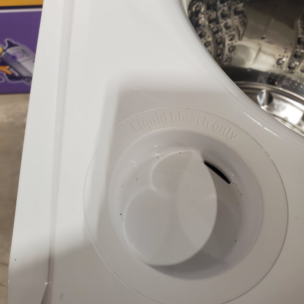 Pictures of Samsung White Top Load 5.4 Cu. Ft. Washer with Active Water Jet WA50R5200AW/US - Certified Refurbished and Samsung White 7.4 cu. ft. Electric Dryer in White with Steam Sanitize+ DVE54R7200W/A3 - Certified Refurbished - Neu Appliance Outlet - Discount Appliance Outlet in Austin, Tx
