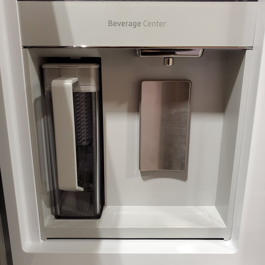 Samsung Bespoke Counter-Depth 22.5-cu ft 4 -Door Smart Compatible French Door Refrigerator with Dual Ice Maker with Water Dispenser and Door within Door in Stainless Steel ENERGY STAR Certified 30133SD138 - RF23BB8900QK - Scratch & Dent (Minor)