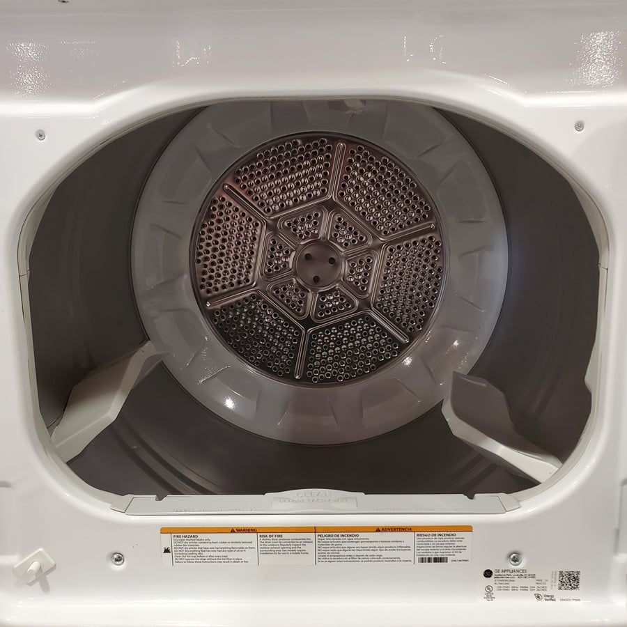 GE White Top Load 4.0 Cu. Ft. Capacity Washer with Stainless Steel Wash Basket GTW325ASWWW - New in Box and GE White Electric 7.2 Cu. Ft. Dryer with Aluminized Alloy Drum 16211 - GTD42EASJWW - Certified Refurbished