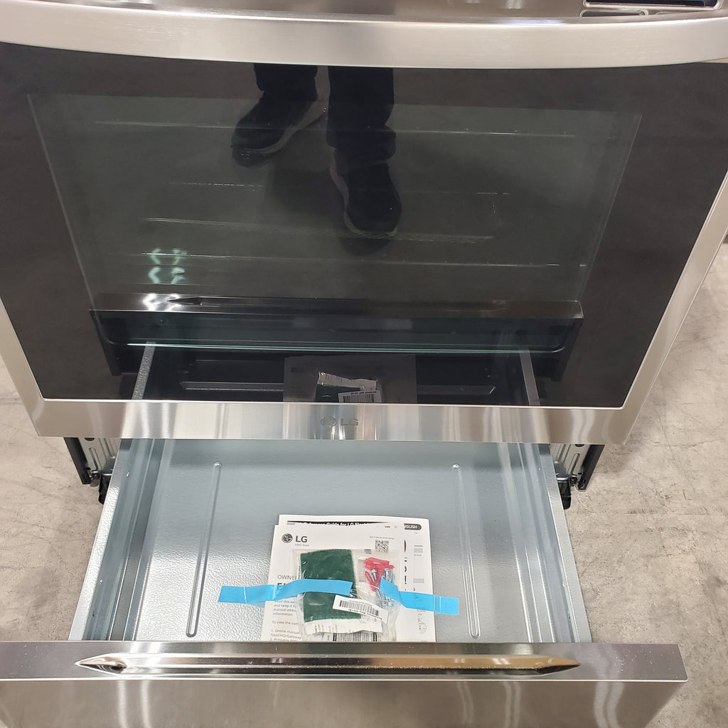 Pictures of LG 6.3 cu. ft. Smart Wi-Fi Enabled ProBake Convection® InstaView® Electric Slide-In Range with Air Fry LSEL6335FE - Open Box - Neu Appliance Outlet - Discount Appliance Outlet in Austin, Tx