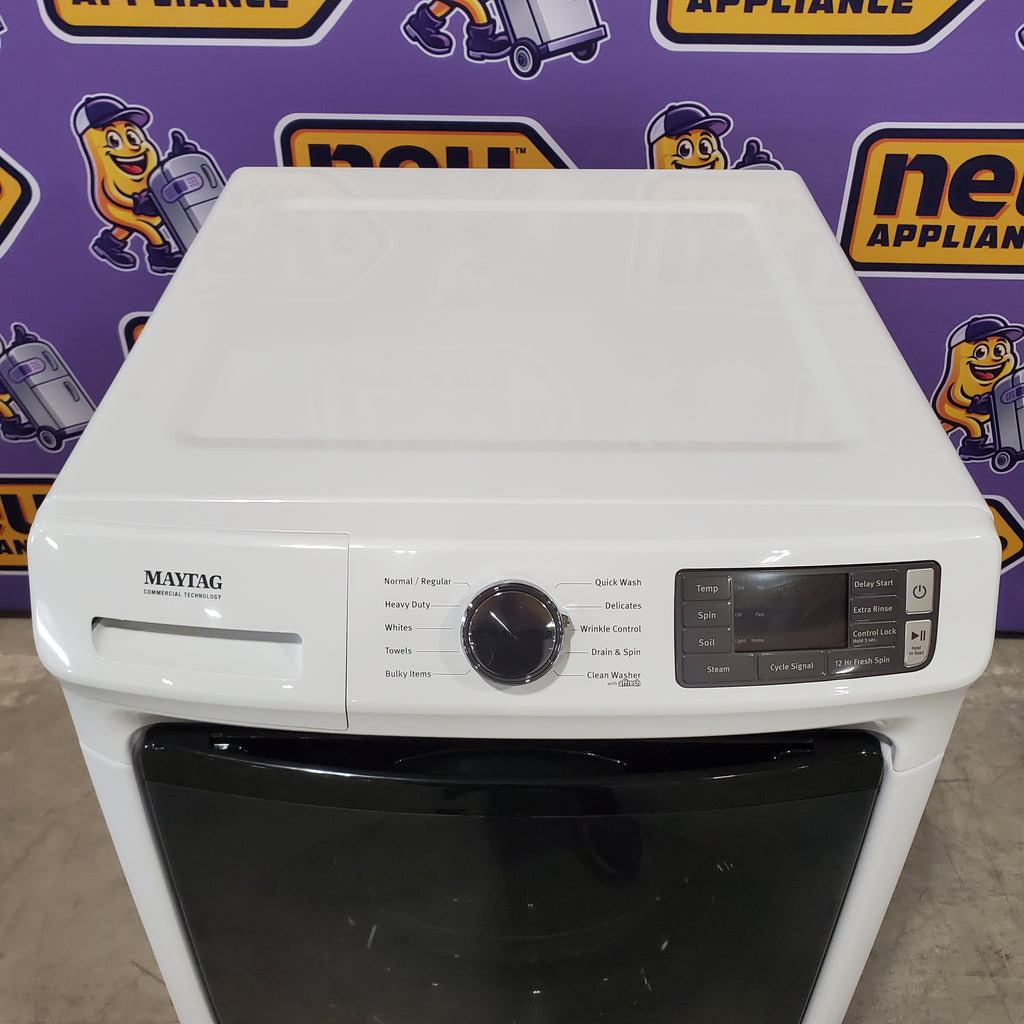 Pictures of Maytag 4.5 cu. ft. Front Load Washer with Extra Power and 12-Hr Fresh Spin™ Option MHW5630HW - Scratch & Dent (Moderate) and Maytag 7.3 cu. ft. Front Load Gas Dryer with Extra Power and Quick Dry Cycle MGD5630HW - Scratch & Dent (Minor) - Neu Appliance Outlet - Discount Appliance Outlet in Austin, Tx