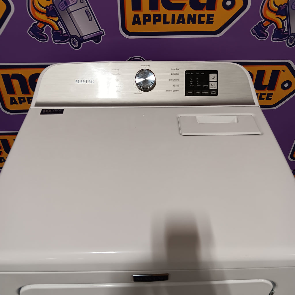 Pictures of Maytag 7.0 cu. ft Top Load Gas Dryer with Moisture Sensing 30131SD7 - MGD6200KW - Scratch and Dent (Minor) - Neu Appliance Outlet - Discount Appliance Outlet in Austin, Tx