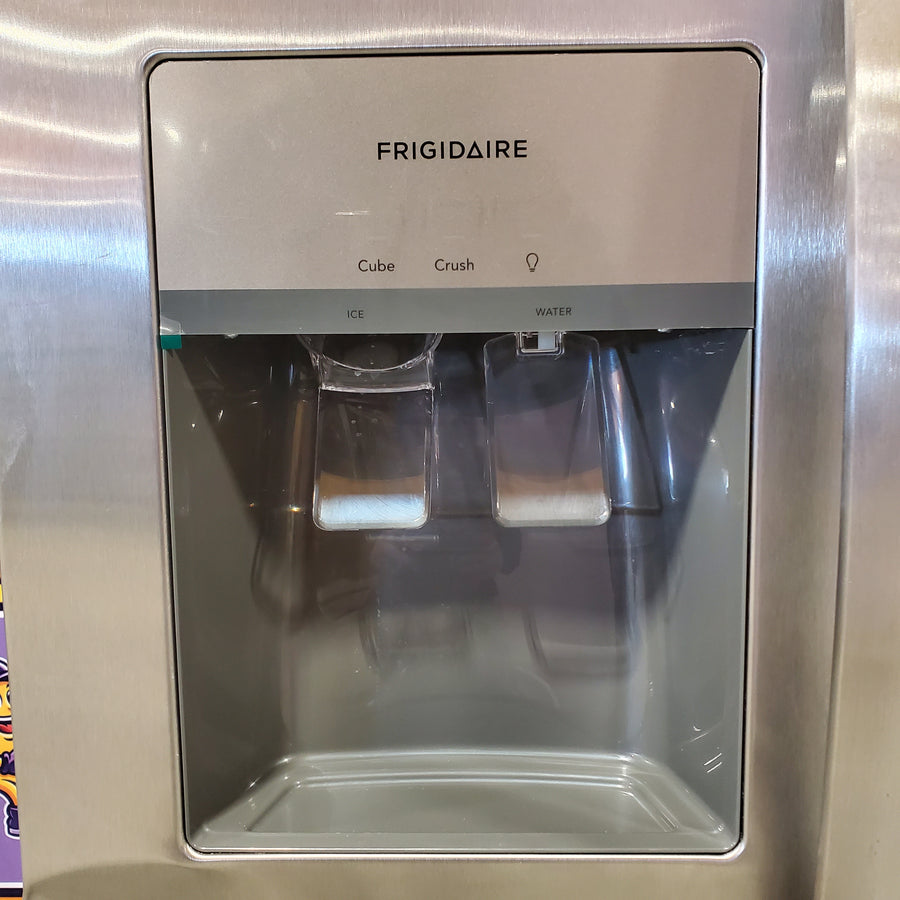 Frigidaire 25.6 cu. ft. ENERGY STAR Side by Side Refrigerator with Exterior Water and Ice Dispenser in Stainless Steel 20232SD617 - FRSS2623AS - Scratch & Dent (Moderate)