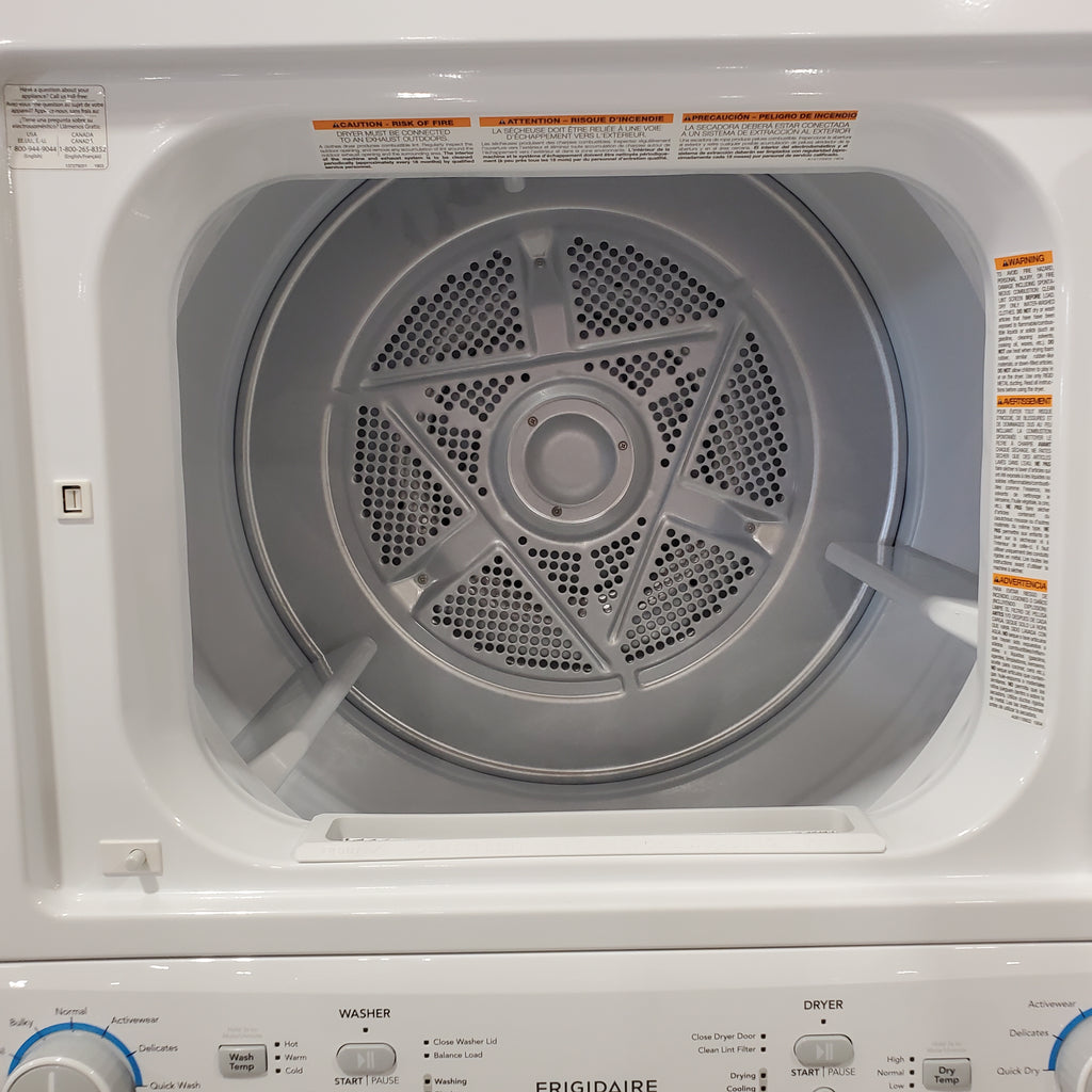 Frigidaire Electric Washer/Dryer Laundry Center - 3.9 Cu. Ft Washer and 5.5 Cu. Ft. Dryer FLCE7522AW - Scratch & Dent (Minor)