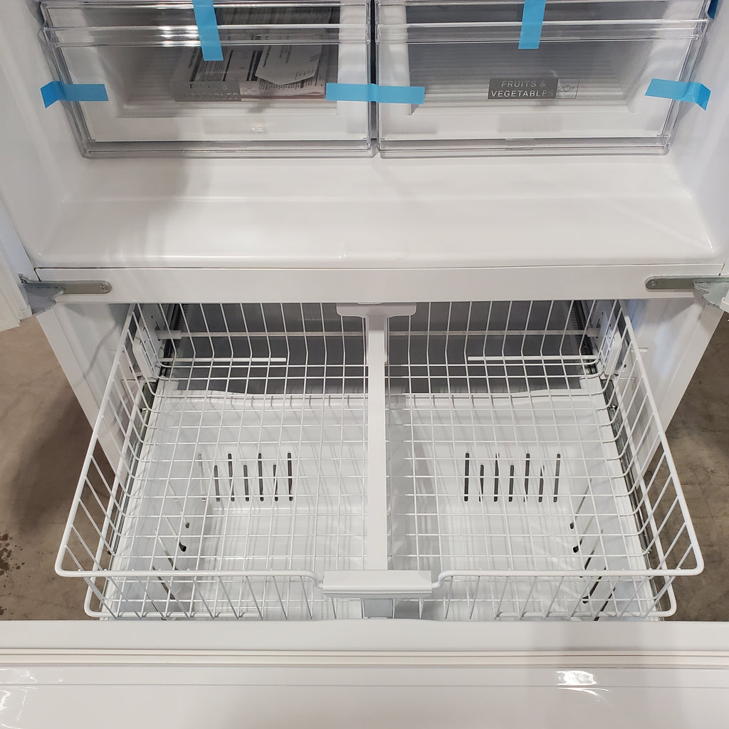 Pictures of Whirlpool 36 in. 24.7 cu. ft. Wide French Door Bottom Mount Refrigerator with Maximum Ice Capacity in White WRFF3436RW - Scratch & Dent (Minor) - Neu Appliance Outlet - Discount Appliance Outlet in Austin, Tx