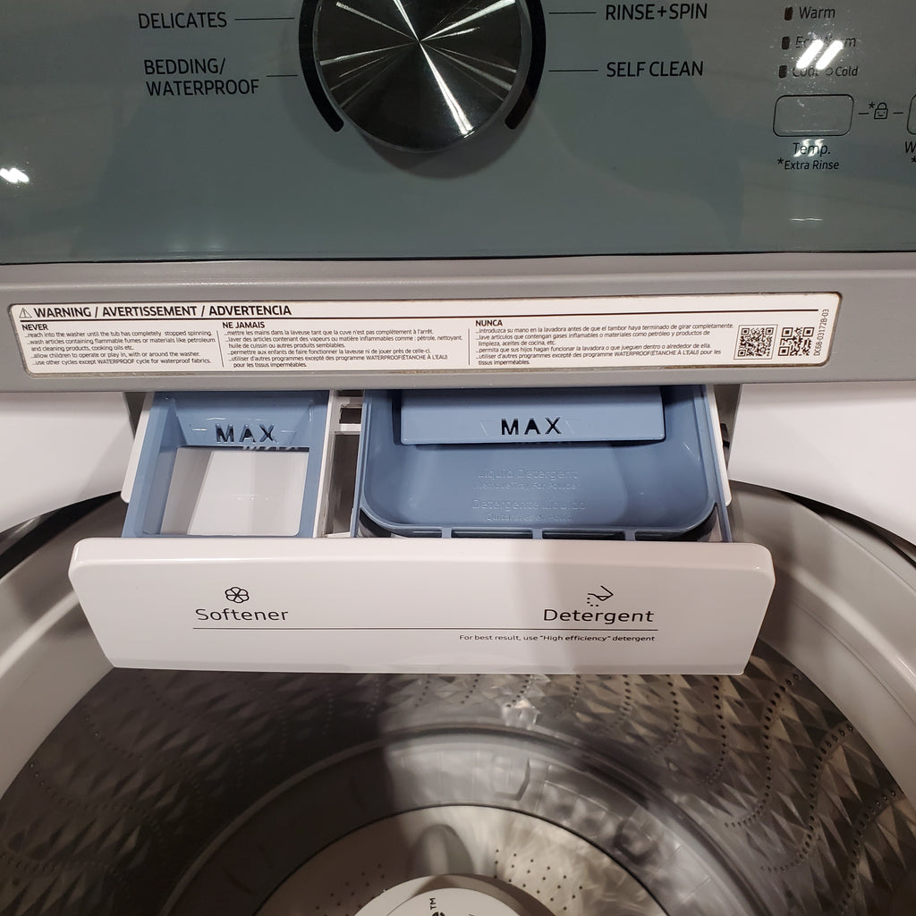 Pictures of Samsung 4.4 cu. ft. Top Load Washer with ActiveWave™ Agitator and Soft-Close Lid in White 1CR05056 - WA44A3205AW - Certified Refurbished - Neu Appliance Outlet - Discount Appliance Outlet in Austin, Tx