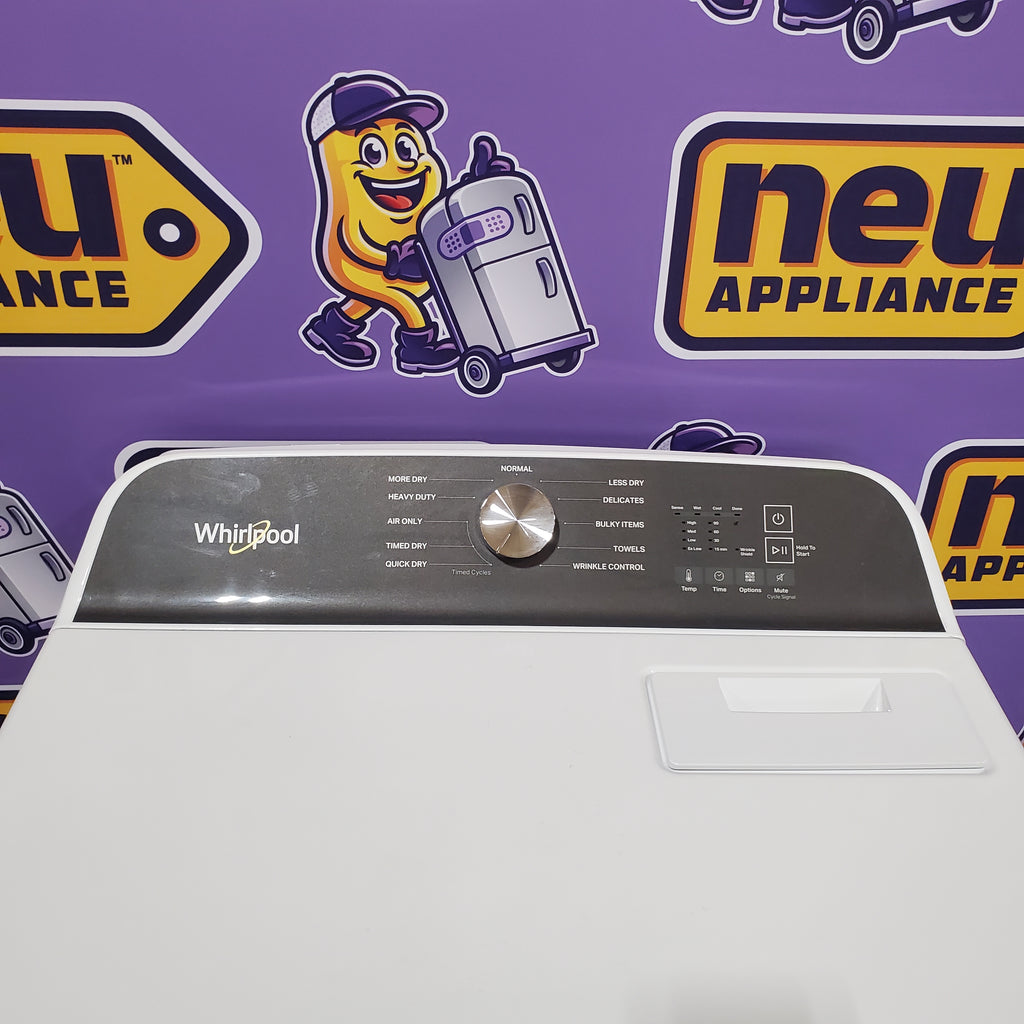 Pictures of Whirlpool Top Load 4.7 Cu. Ft. Washer in White with 2-in-1 Removable Agitator WTW5057LW - Scratch & Dent - Minor and Whirlpool 7.0 Cu. Ft. Long Vent Electric Moisture Sensing Dryer WED500CMW - Open Box - Neu Appliance Outlet - Discount Appliance Outlet in Austin, Tx