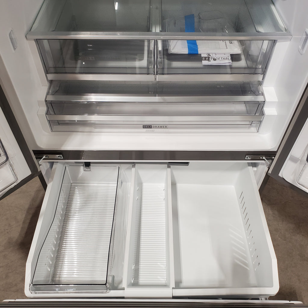 Pictures of Whirlpool French Door 31 Cu. Ft. Refrigerator with Total Coverage Cooling in Fingerprint Resistant Stainless Steel 22131SD115 - WRFF3136SZ - Scratch & Dent (Minor) - Neu Appliance Outlet - Discount Appliance Outlet in Austin, Tx