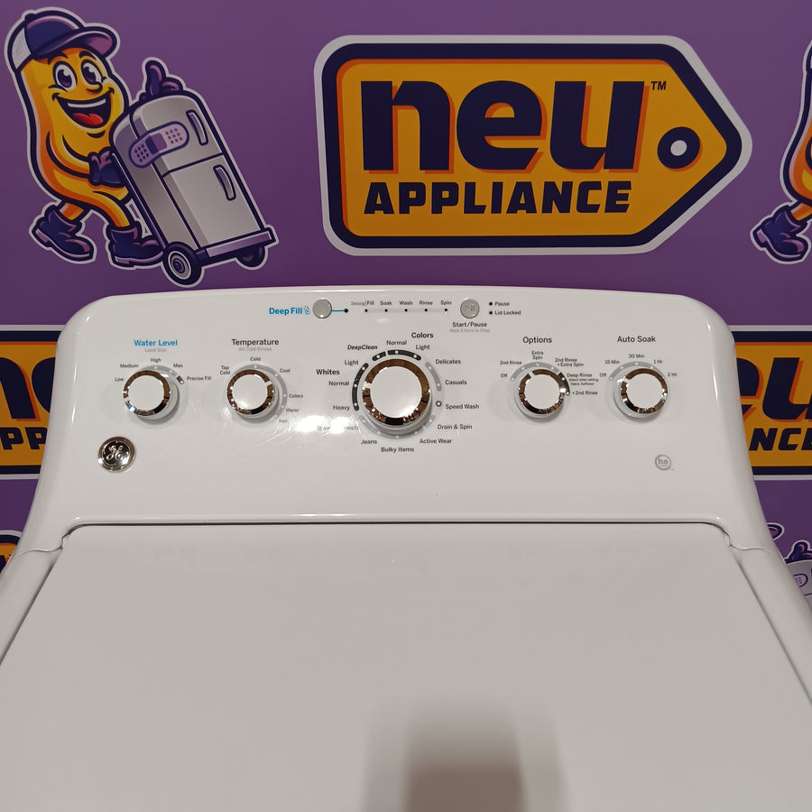 GE® 4.5 cu. ft. Capacity Washer with Stainless Steel Basket in White 05121CR89 - GTW465ASNWW - Certified Refurbished