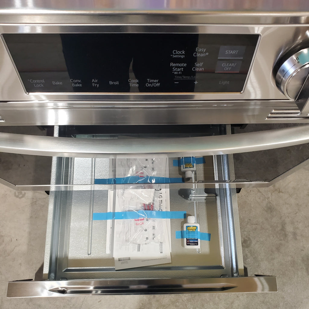 Pictures of Lg Stainless Steel 6.3 cu. ft. Smart Induction Slide-in Range with ProBake Convection® and Air Fry LSIL6334FE - Open Box - Neu Appliance Outlet - Discount Appliance Outlet in Austin, Tx