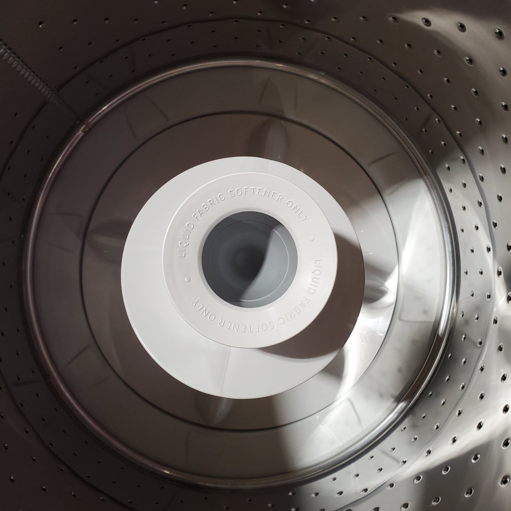 Hotpoint® 4.0 cu. ft. Capacity Washer with Cold Plus and Water Level Control HTW265ASWWW - Open Box and Hotpoint 6.2 cu. ft. Capacity Electric Dryer with Up To 120 ft. Venting and Shallow Depth 16183 - HTX26EASWWW - Scratch & Dent (Moderate)