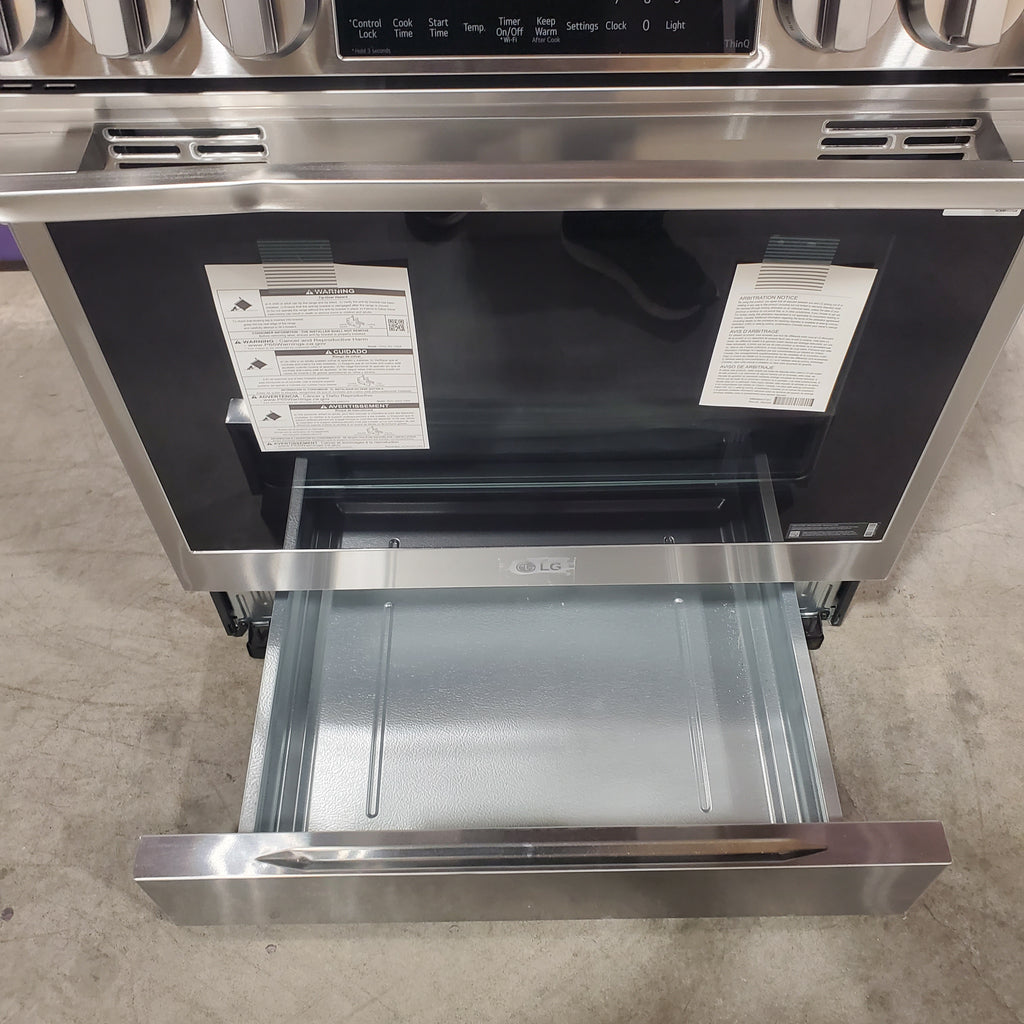 Pictures of LG 6.3 cu ft. Smart Gas Slide-In Range ProBake Convection® InstaView®, and Air Fry 21SD033 - LSGL6335X - Scratch & Dent (Minor) - Neu Appliance Outlet - Discount Appliance Outlet in Austin, Tx