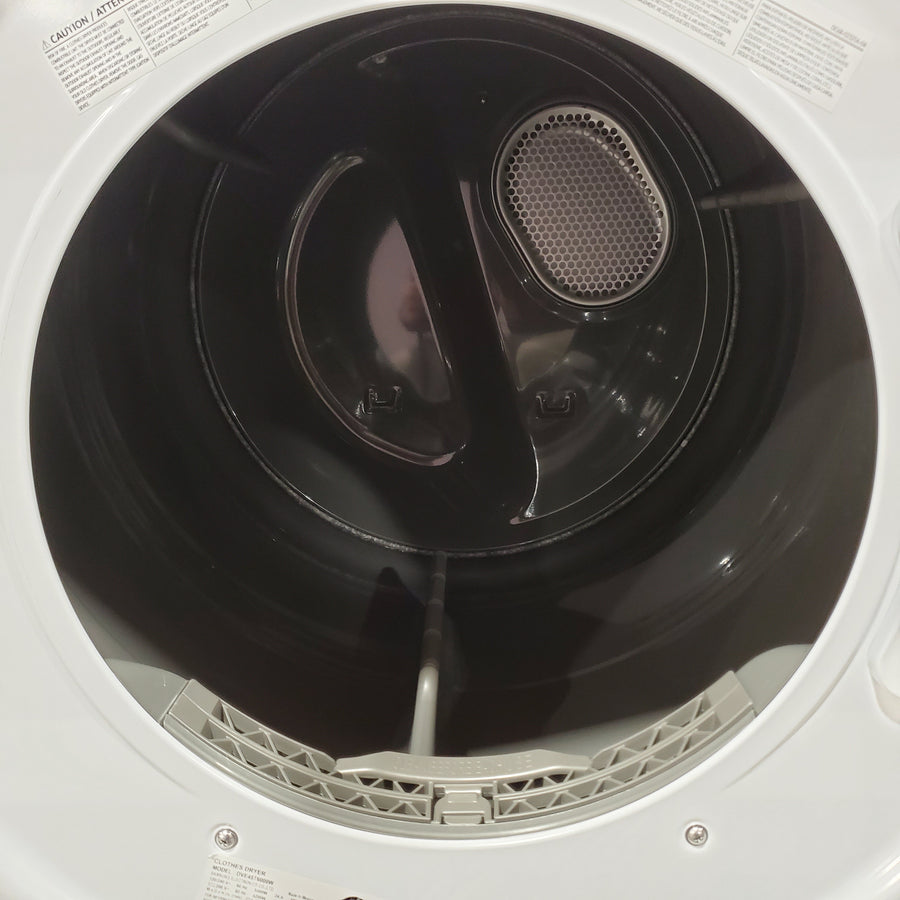 Samsung 7.5 cu. ft. Front Load Electric Dryer with Smart Care in White DVE45T6000W - Scratch & Dent (Moderate)
