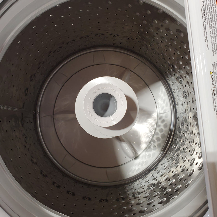 GE White Top Load 4.2 Cu. Ft. Washer with Stainless Steel Basket and Dual Action Agitator 05121CR89 - GTW460ASJWW - Certified Refurbished