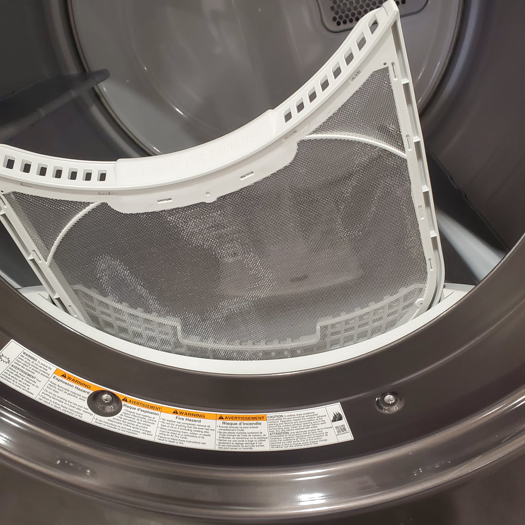 Pictures of LG Black Steel Smart Wi-Fi Enabled Front Load Electric 7.4 Cu. Ft. Dryer with TurboSteam and Built-In Intelligence 17SD099 - DLEX4000B - Scratch & Dent (Minor) - Neu Appliance Outlet - Discount Appliance Outlet in Austin, Tx