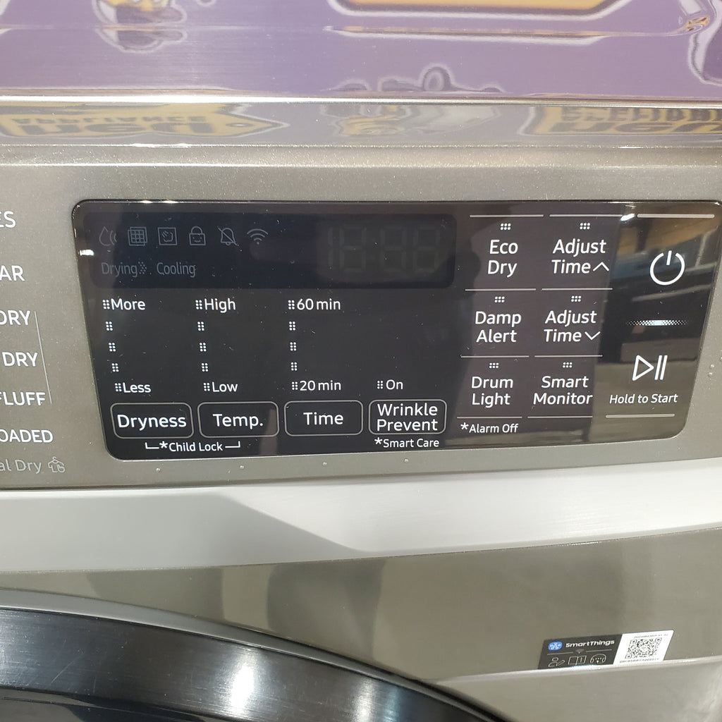 Pictures of Samsung 7.5 cu. ft. Front Load Gas Dryer with Steam in Platinum 31134SD184 - DVG45B6300P - Scratch & Dent (Moderate) - Neu Appliance Outlet - Discount Appliance Outlet in Austin, Tx