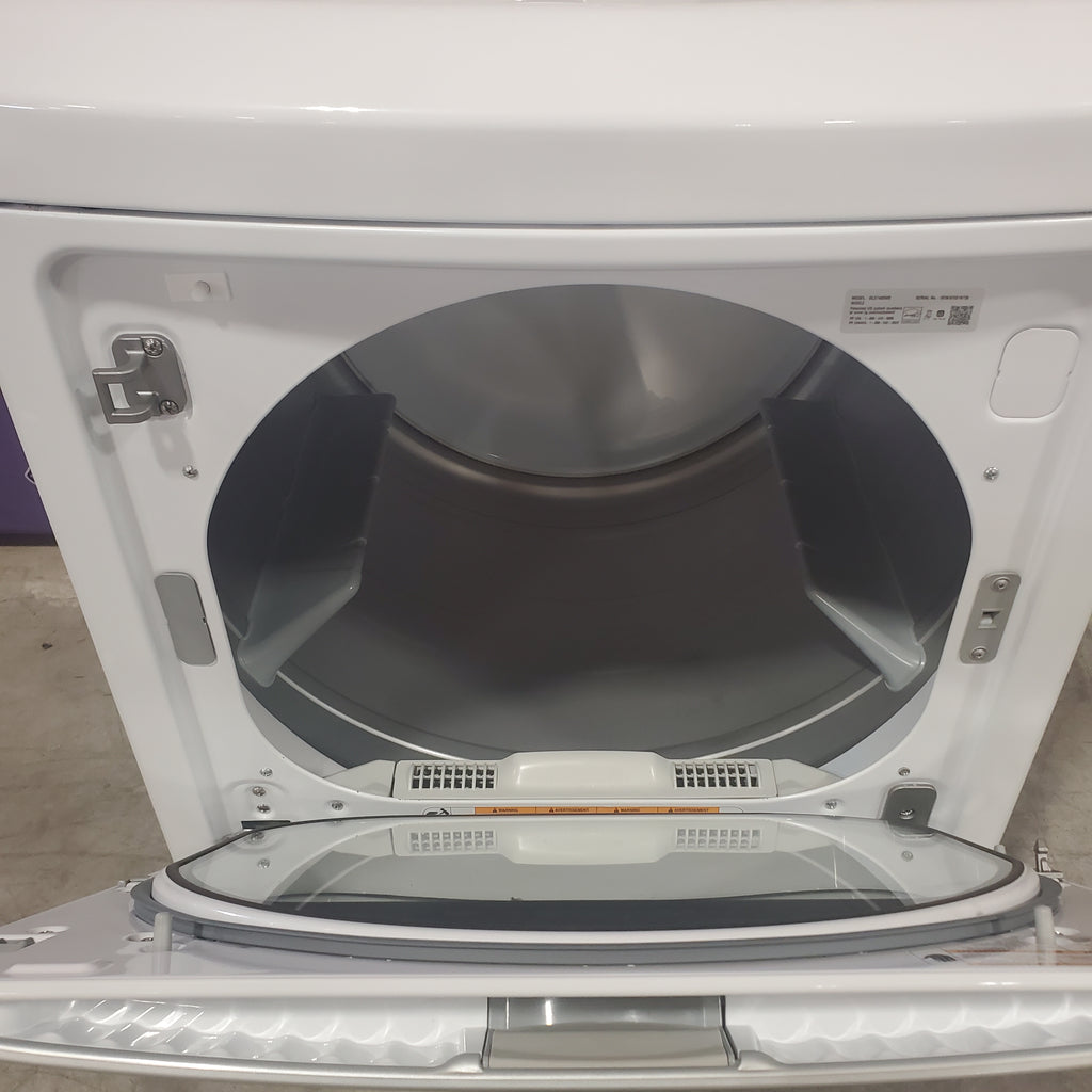 Pictures of LG 4.5 cu. ft. Top Load Washer with Impeller WT7100CW - Certified Refurbished and LG 7.3 cu. ft. Ultra Large Capacity Electric Dryer with EasyLoad™ Door 16084 - DLE7400WE - Certified Refurbished - Neu Appliance Outlet - Discount Appliance Outlet in Austin, Tx