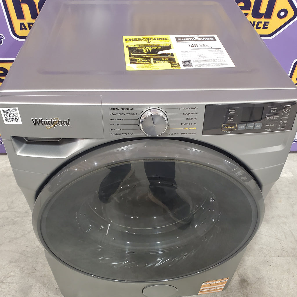 Pictures of Whirlpool Radiant Silver 4.5 cu. ft. Smart Front Load ENERGY STAR® Washer with FreshFlow™ Vent System 19SD020 - WFW5720RR - Open Box - Neu Appliance Outlet - Discount Appliance Outlet in Austin, Tx