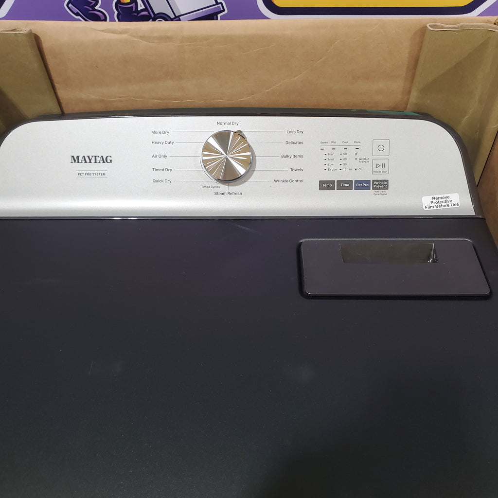 Pictures of Maytag Volcano Black Top Load 4.7 Cu. Ft. Pet Pro Washer with Built-In Faucet MVW6500MBK - Scratch & Dent (Moderate) and Maytag Volcano Black Pet Pro 7.0 cu. ft. Electric Dryer with XL Lint Trap and Steam 15032 - MED6500MBK - New in Box - Neu Appliance Outlet - Discount Appliance Outlet in Austin, Tx