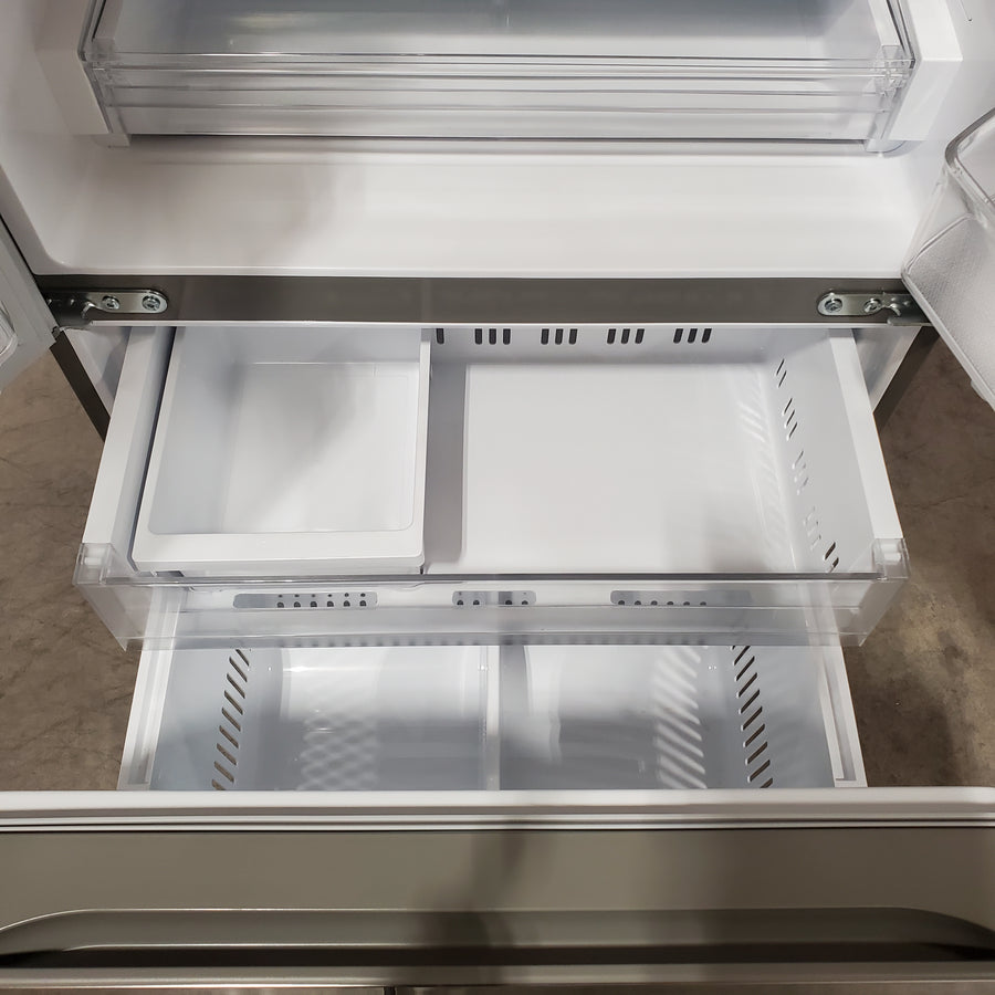 LG 33 in. W. 21 cu.ft. SMART Counter Depth MAX French Door Refrigerator with Ice Maker in PrintProof Stainless Steel 31135SD272 - LF21G6200S - Scratch & Dent (Major)