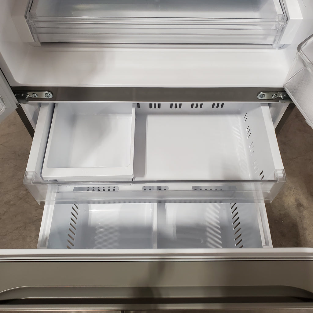 Pictures of LG 33 in. W. 21 cu.ft. SMART Counter Depth MAX French Door Refrigerator with Ice Maker in PrintProof Stainless Steel 31135SD272 - LF21G6200S - Scratch & Dent (Major) - Neu Appliance Outlet - Discount Appliance Outlet in Austin, Tx