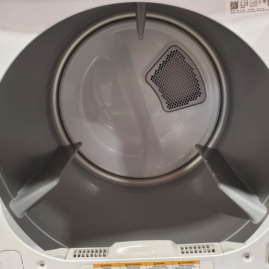 LG 7.3 Cu. Ft. Electric Rear Control Ultra Large Capacity Dryer in White with Sensor Dry 22231SD285 - DLE6100W - Scratch & Dent (Minor)