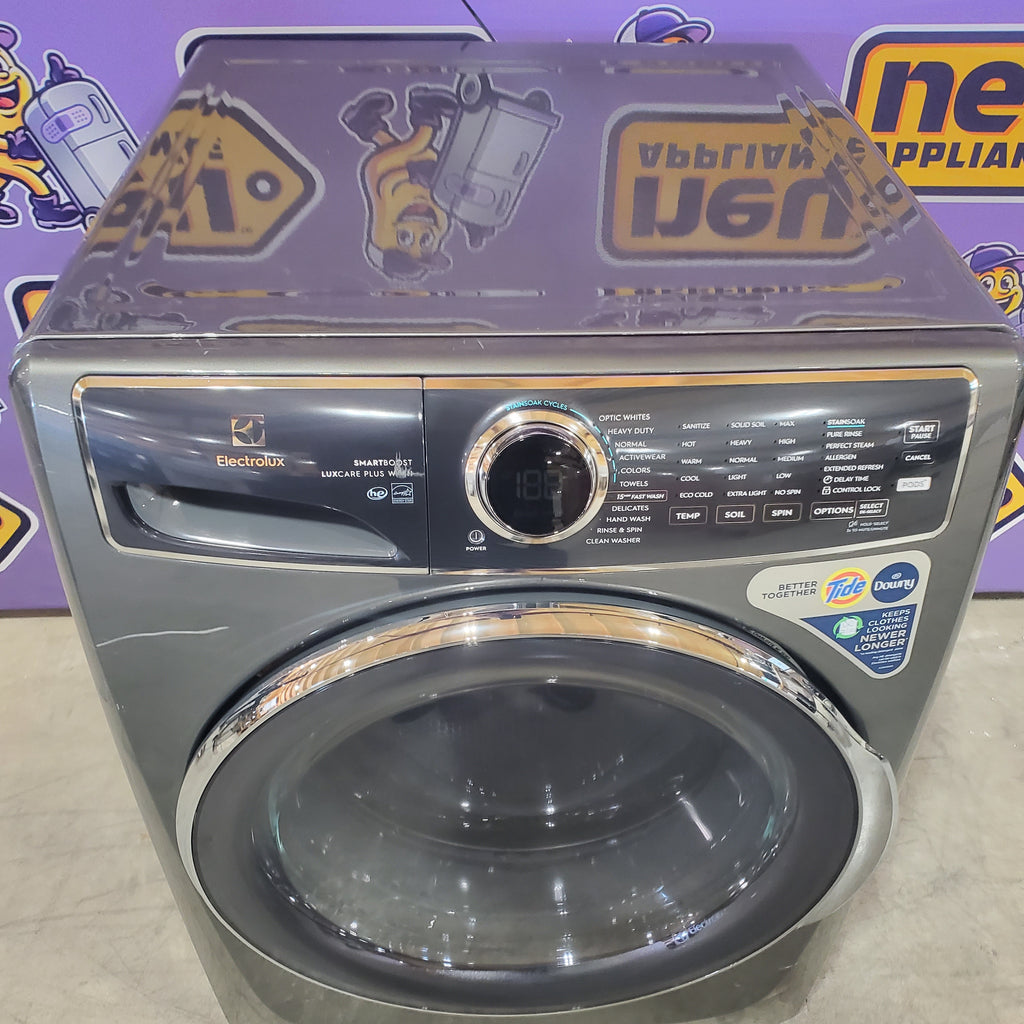 Electrolux Titanium Front Load 600 Series 4.5 Cu. Ft. Washer with Smartboost ELFW7637AT - Scratch & Dent (Major) and Electrolux Frontload Electric Steam Dryer 16071 - ELFE7537AT - Scratch & Dent (Minor)