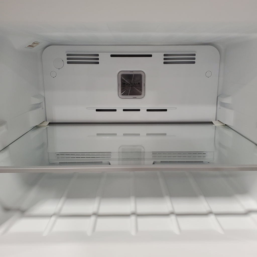 Pictures of Midea 14 cu. ft. Garage Ready Top-Freezer Refrigerator in Stainless Steel 22231SD318 - MRT14D2BST - Scratch & Dent (Major) - Neu Appliance Outlet - Discount Appliance Outlet in Austin, Tx