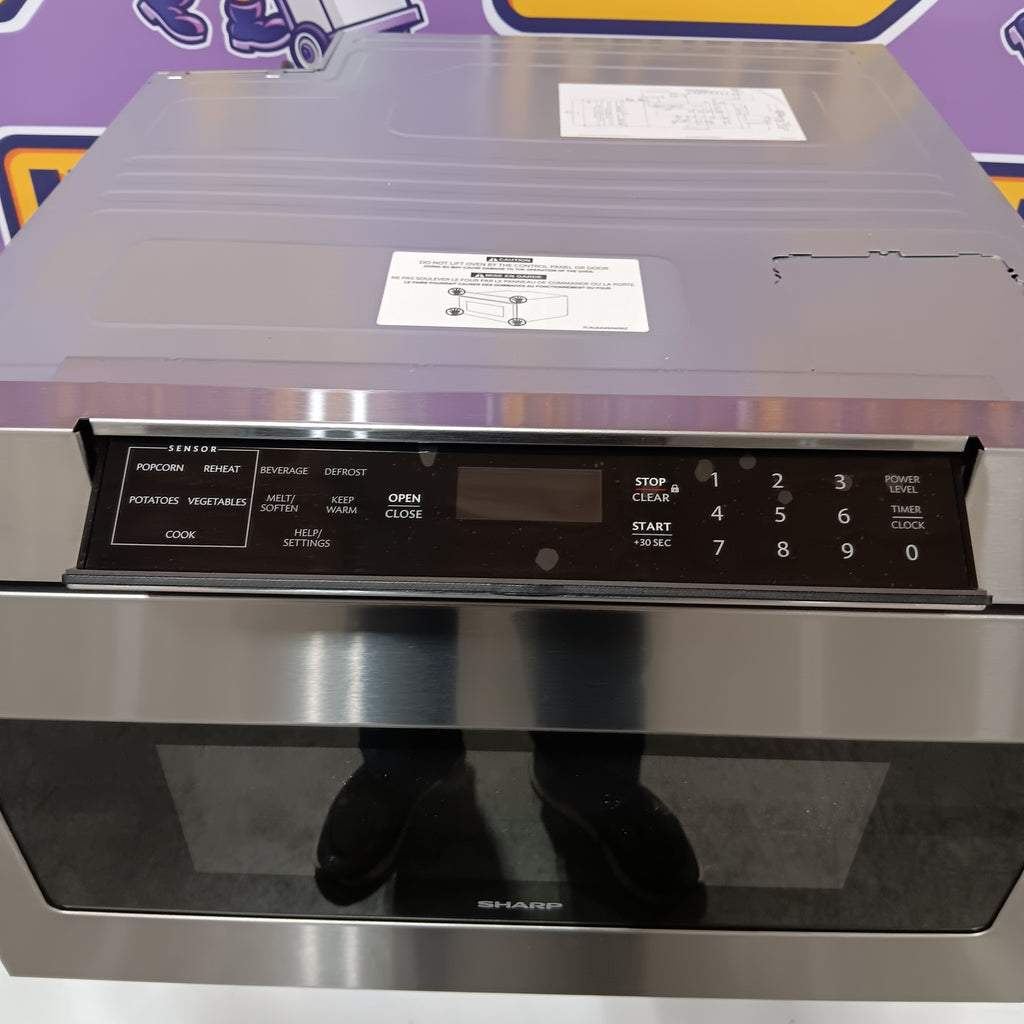 Pictures of Sharp 24 in. 1.2 cu. ft. 950W Sharp Stainless Steel Microwave Drawer Oven 26CR017 - SMD2470ASY - Open Box - Neu Appliance Outlet - Discount Appliance Outlet in Austin, Tx