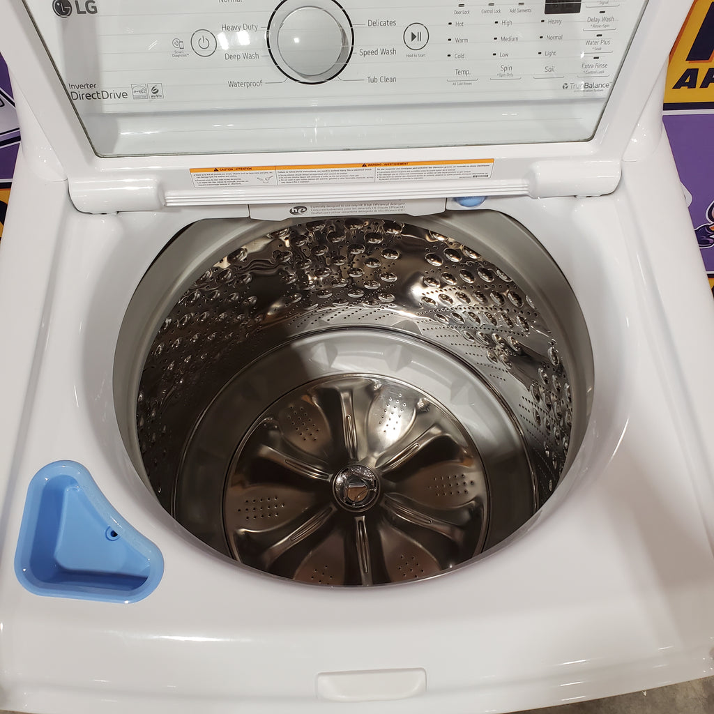 LG White Top Load 5.0 Cu. Ft. Mega Capacity Washer with TurboDrum Technology 25137SD708 - WT7150CW - Scratch & Dent (Minor)