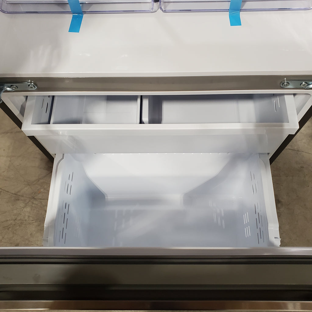 Pictures of 33" Wide Samsung 18 cu. ft. Smart Counter Depth 3-Door Stainless Steel French Door Refrigerator - 4SD418 - RF18A5101SR/AA - Scratch & Dent (Minor) - Neu Appliance Outlet - Discount Appliance Outlet in Austin, Tx
