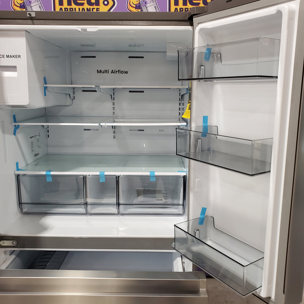 Pictures of Hisense PureFlat 25.6-cu ft 4-Door Smart French Door ENERGY STAR Refrigerator in Stainless Steel with Ice Maker, Water and Ice Dispenser 6SD131 - HRM260N6TSE - Scratch & Dent (Minor) - Neu Appliance Outlet - Discount Appliance Outlet in Austin, Tx