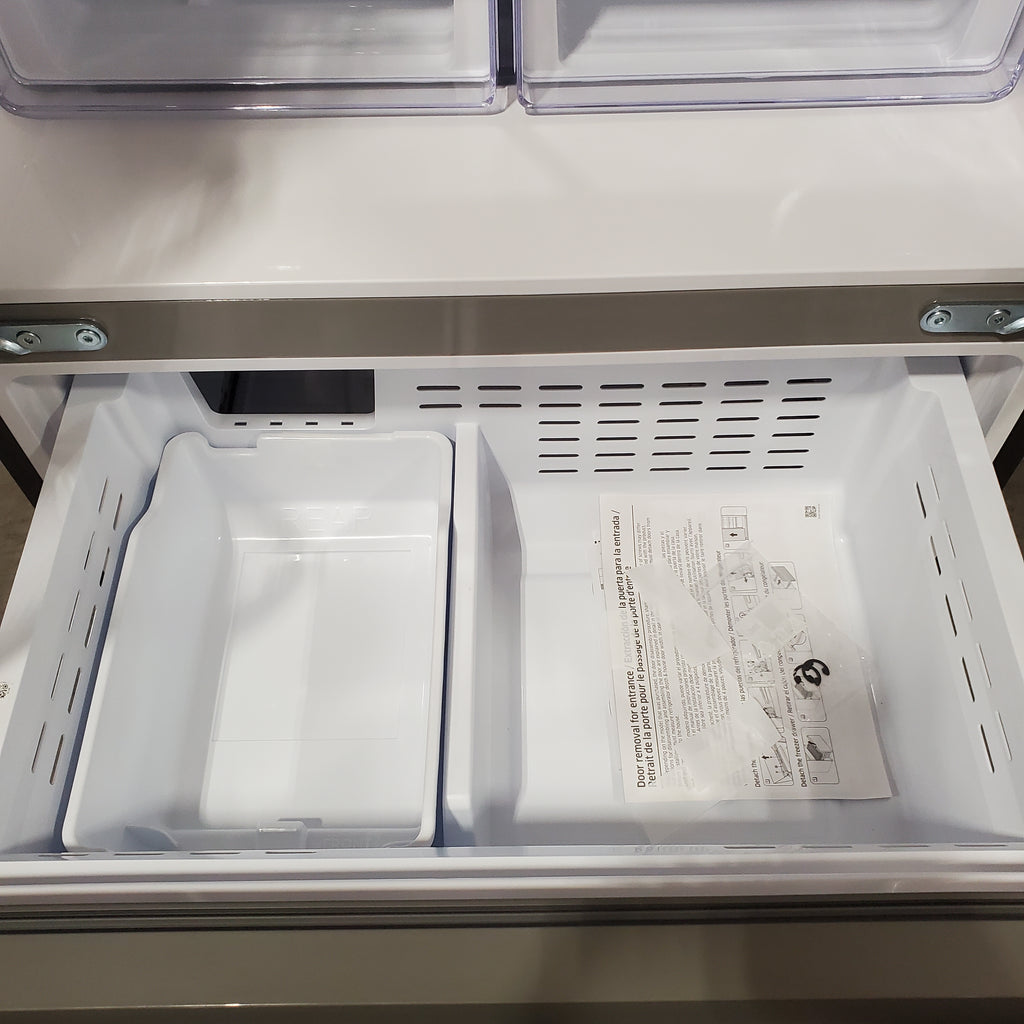 Pictures of Samsung 18 cu. ft. 33" Wide 3-Door Smart Counter Depth Stainless Steel French Door Refrigerator 22132SD132 - RF18A5101SR - Scratch & Dent (Moderate) - Neu Appliance Outlet - Discount Appliance Outlet in Austin, Tx