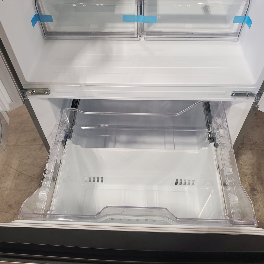 Midea 18 cu. ft. 30" Wide French Door Refrigerator in Stainless Steel 3SD891 - MRF18B4AST - Scratch & Dent (Minor)