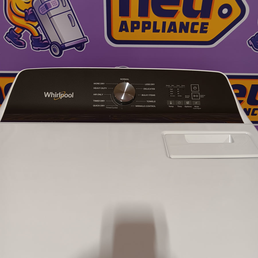Whirlpool Top Load 4.7 Cu. Ft. Washer in White with 2-in-1 Removable Agitator WTW5057LW - Scratch & Dent - Minor and Whirlpool 7.0 cu. ft. Electric Dryer with Hamper Door 16247 - WED5010LW - Open Box