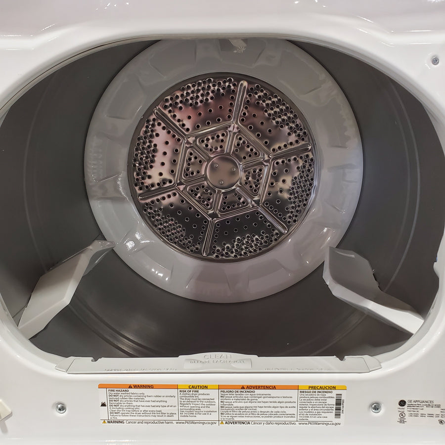 GE Profile 7.4 cu. ft. Smart Electric Dryer in White with Steam, Sanitize Cycle, and Sensor Dry, ENERGY STAR PTD70EBSTWS- Scratch & Dent (Moderate)