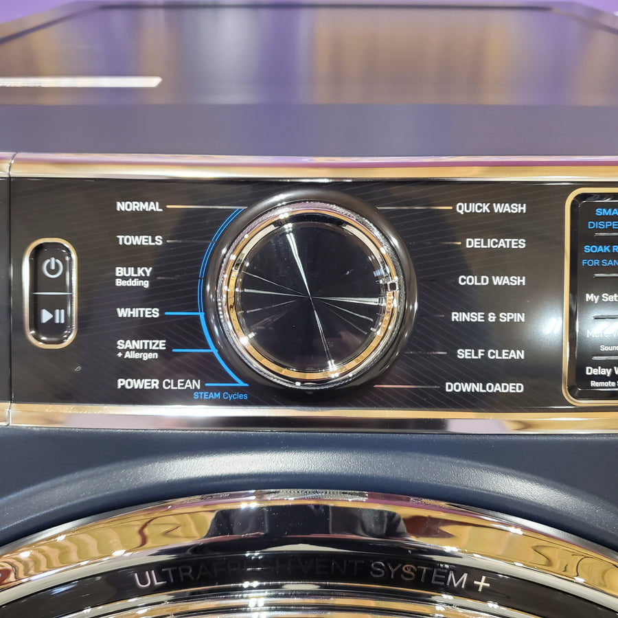 GE Profile 5.3 cu. ft. Smart Front Load ENERGY STAR Washer with OdorBlock UltraFresh Vent System and Microban Technology in Sapphire Blue 31133SD169 - PFW870SPVRS - Scratch & Dent (Moderate)