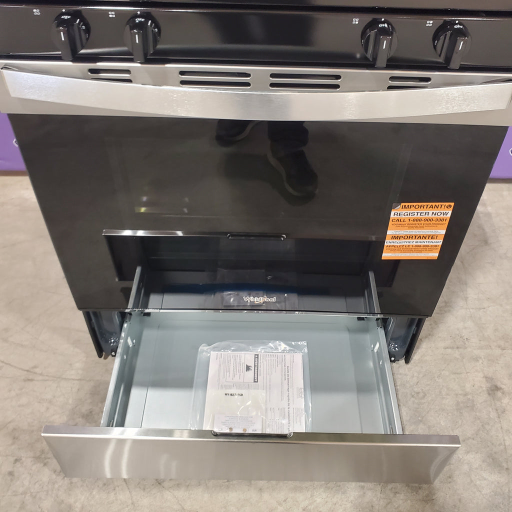 Pictures of Whirlpool 30-inch Self Clean Gas Range with No Preheat Mode WFGS3530RS - Open Box - Neu Appliance Outlet - Discount Appliance Outlet in Austin, Tx
