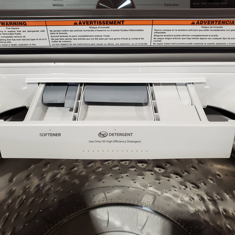 Maytag Top Load 4.8 cu ft Washer with Deep Fill and Slow-Close Glass Lid 30134SD177 - MVW6200KW - Scratch & Dent (Minor)