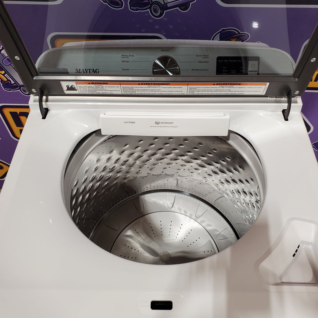 Pictures of Maytag Top Load 4.8 cu ft Washer with Deep Fill and Slow-Close Glass Lid 30131SD35 - MVW6200KW - Scratch & Dent (Major) - Neu Appliance Outlet - Discount Appliance Outlet in Austin, Tx