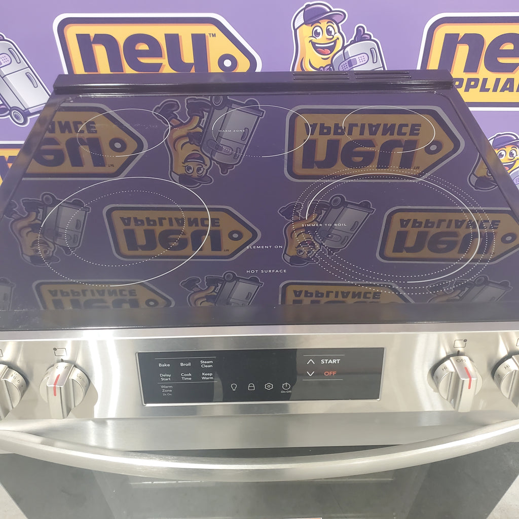 Pictures of Frigidaire Stainless Steel Electric 5 Burner 30 Inch Range with Steam Clean and Even Baking Technology FCFE3062AS - Open Box - Neu Appliance Outlet - Discount Appliance Outlet in Austin, Tx