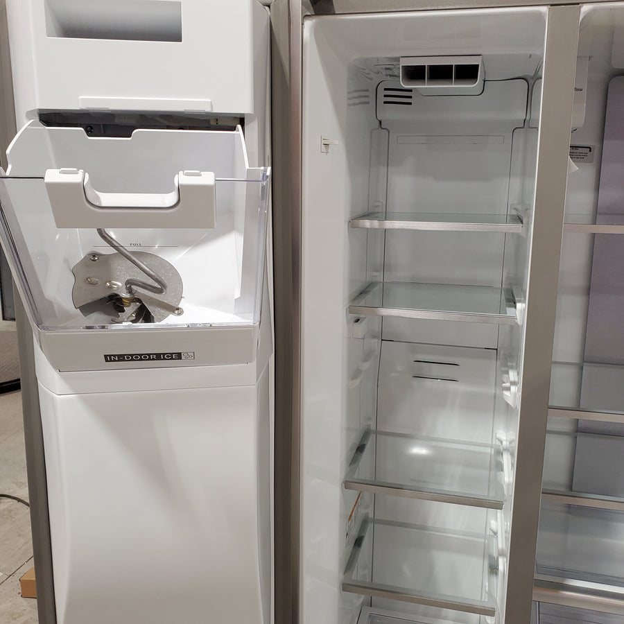 Whirlpool 20.85 Cu. Ft. Side-by-Side Counter-Depth Refrigerator with In-Door Ice & Water in Stainless Steel 22132SD131 - WRSC6536RZ - Scratch & Dent (Minor)