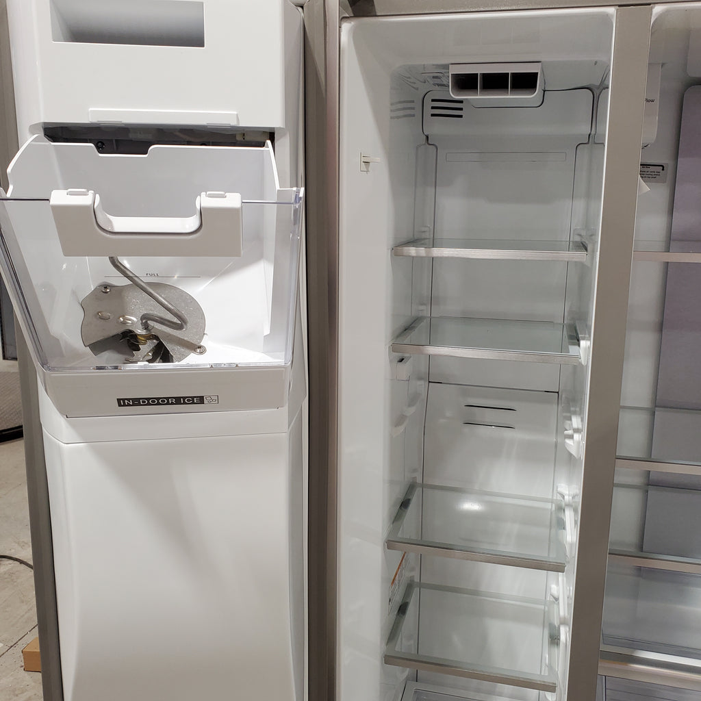 Pictures of Whirlpool 20.85 Cu. Ft. Side-by-Side Counter-Depth Refrigerator with In-Door Ice & Water in Stainless Steel 22132SD131 - WRSC6536RZ - Scratch & Dent (Minor) - Neu Appliance Outlet - Discount Appliance Outlet in Austin, Tx