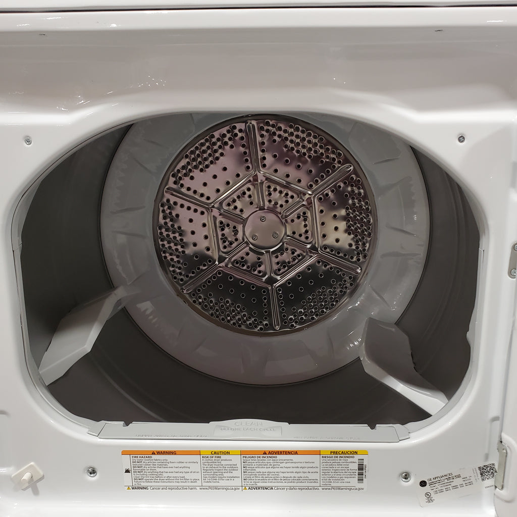 Hotpoint® 4.0 cu. ft. Capacity Washer with Cold Plus and Water Level Control HTW265ASWWW - Scratch & Dent (Major) and Hotpoint 6.2 cu. ft. Capacity Electric Dryer with Up To 120 ft. Venting and Shallow Depth 16184 - HTX26EASWWW - Scratch & Dent (Minor)