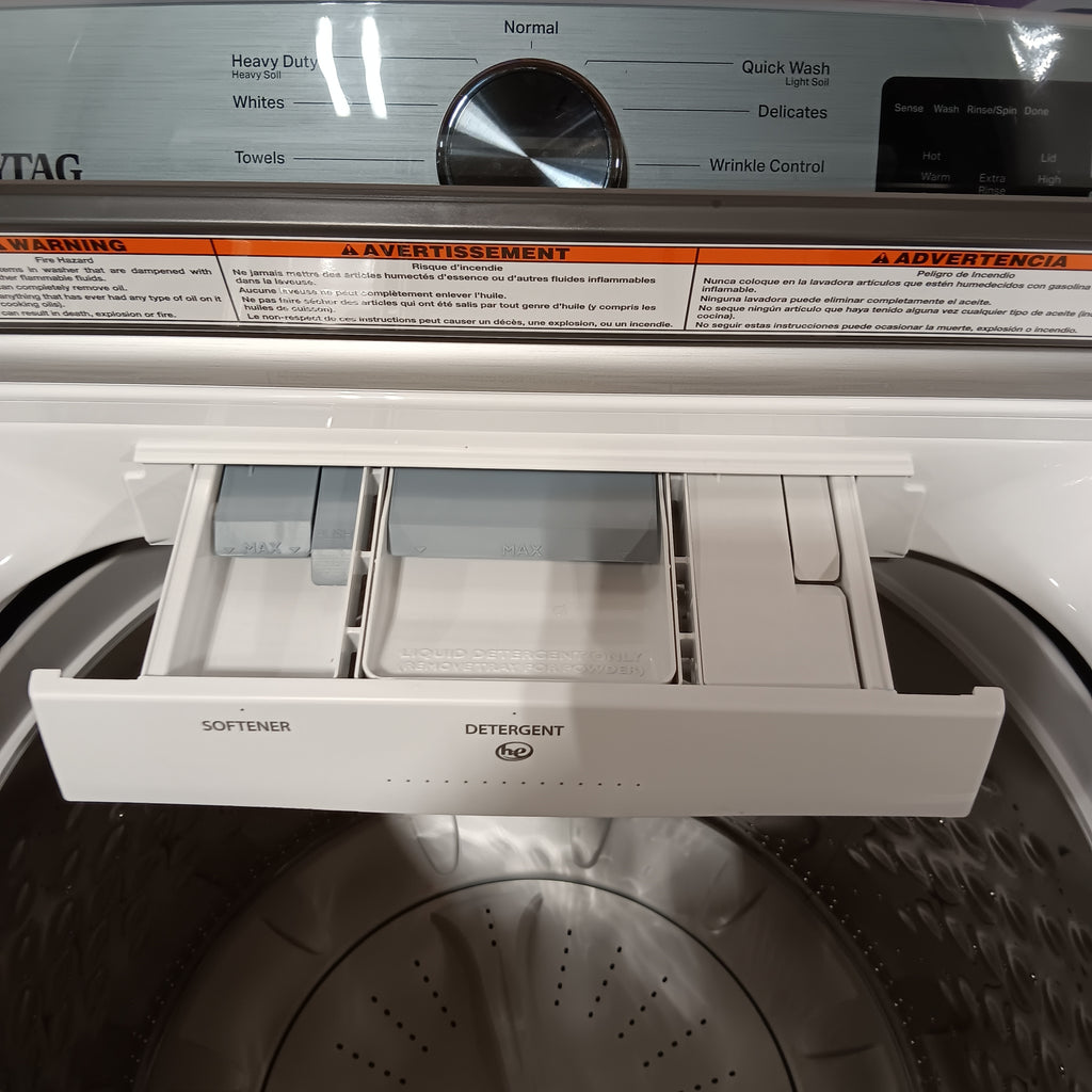 Pictures of Maytag Top Load 4.8 cu ft Washer with Deep Fill and Slow-Close Glass Lid 30131SD40 - MVW6200KW - Open Box - Neu Appliance Outlet - Discount Appliance Outlet in Austin, Tx