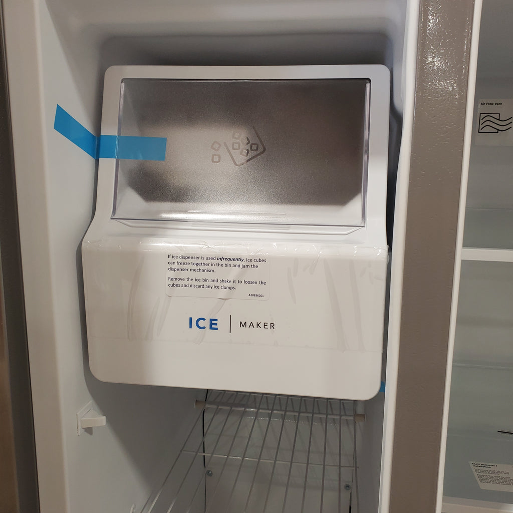 Frigidaire 25.6 cu. ft. ENERGY STAR Side by Side Refrigerator with Exterior Water and Ice Dispenser in Stainless Steel 3SD265 - FRSS2623AS - Scratch & Dent (Major)