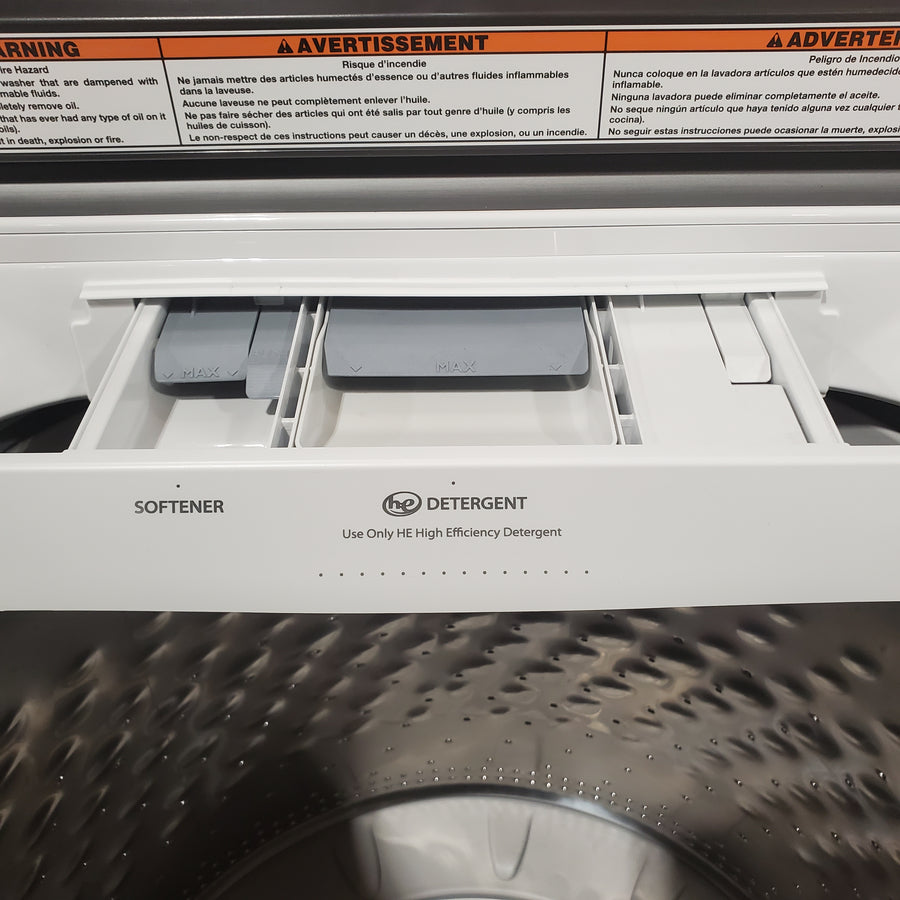 Maytag Top Load 4.8 cu ft Washer with Deep Fill and Slow-Close Glass Lid MVW6200KW - Scratch & Dent (Moderate) and Maytag 7.0 cu ft Electric Dryer with Moisture Sensing and Quick Dry Cycle T8713 - MED6200KW - Scratch & Dent (Minor)
