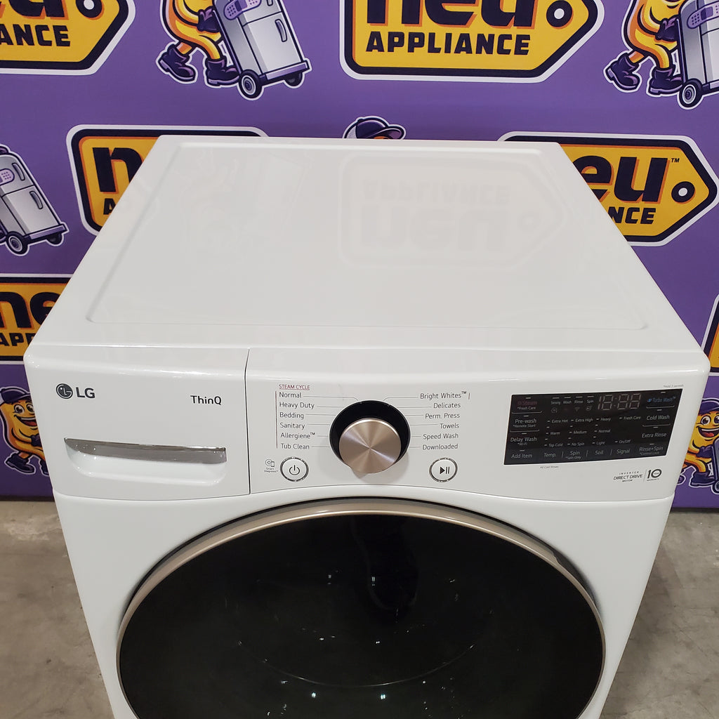 Pictures of LG 4.5 cu. ft. Front Load Washer with Steam and Built-In Intelligence in White WM4000HWA - Open Box - Neu Appliance Outlet - Discount Appliance Outlet in Austin, Tx