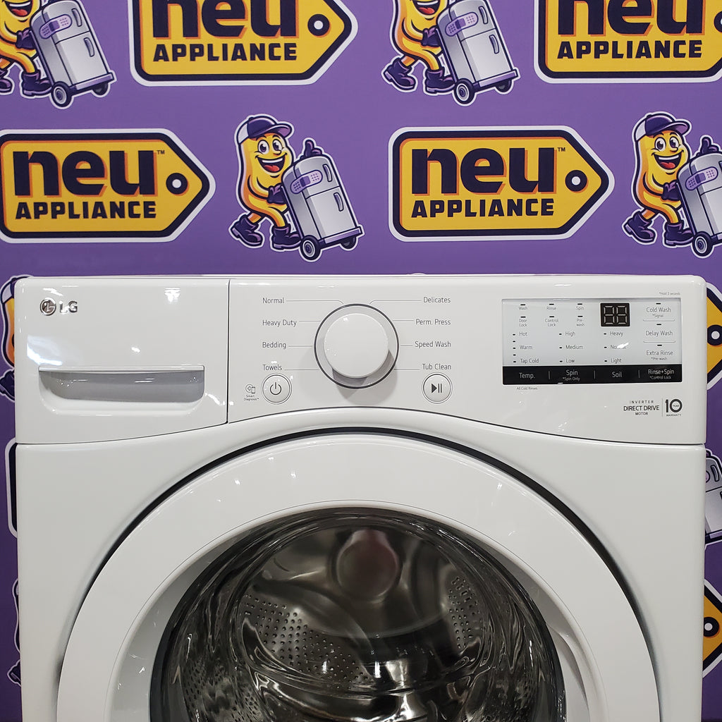 Pictures of LG White Ultra Large Capacity Front Load 4.5 Cu. Ft. Washer with ColdWash Technology WM3400CW - Scratch and Dent (Minor) - Neu Appliance Outlet - Discount Appliance Outlet in Austin, Tx